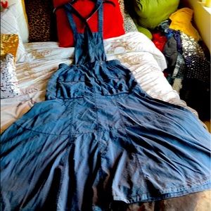 FreePepole Size S Blue Denim Dress